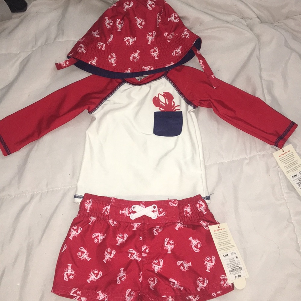BABY BOY SWIMSUIT SET!!
